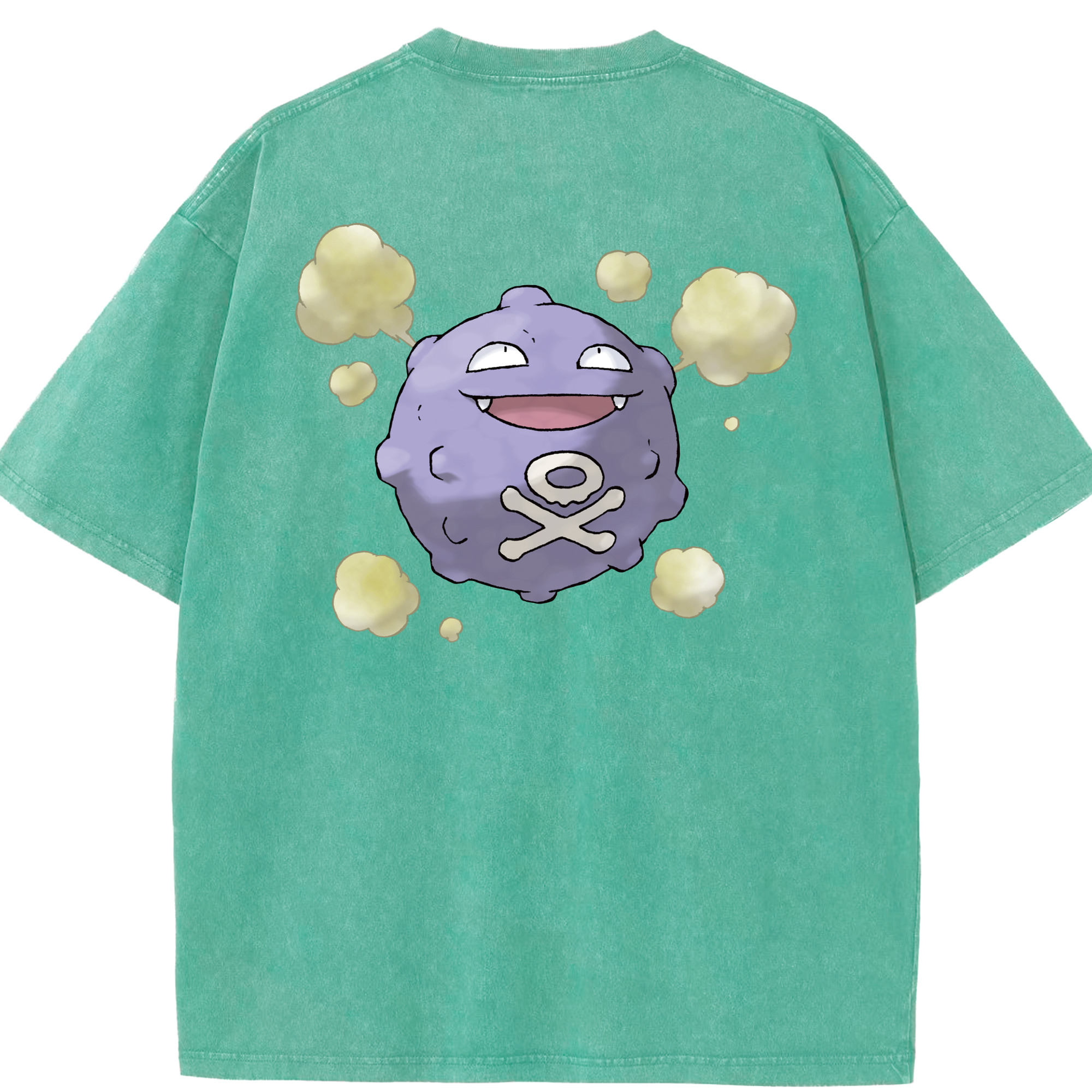 （画像用） ポケットモンスター Pokémon 綿100% ヴィンテージ風 半袖Tシャツ（背面プリント）